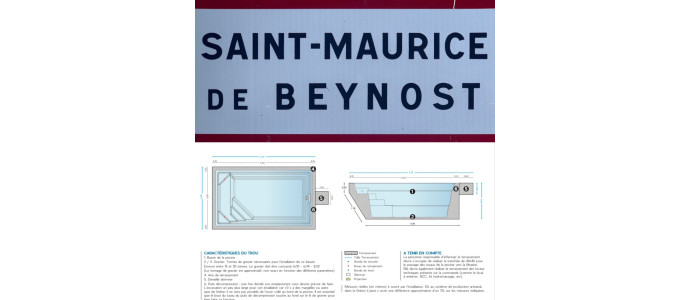 ✅ Piscine fond plat 4M20x2M40x1M45 (01700) St Maurice de Beynost